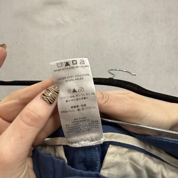 Patagonia Pants Womens 6 Blue Organic Cotton Twill Chino Straight Leg Stretch - Picture 5 of 12